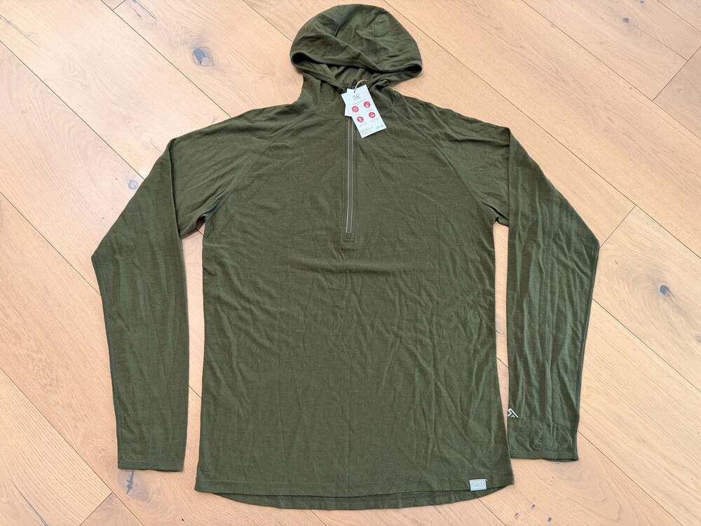 Merino.tech 100% Merino Wool 190g Performance Hoodie - Men's Size M
